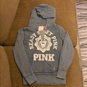 Women’s PINK tailgate hoodie.